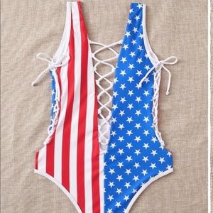 RWB American flag swimsuit